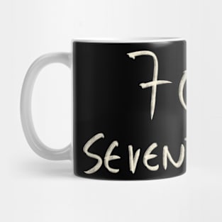 Hand Drawn Letter Number 70 Seventy Mug